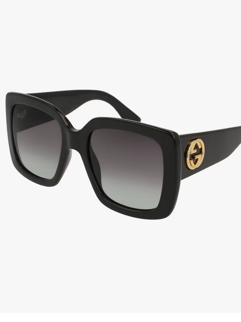 Gucci Gradient Grey Square Ladies Sunglasses GG0141SN 001 53 new - Picture 1 of 11